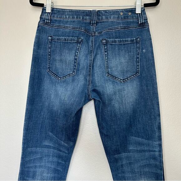 Cabi Tuxedo Distressed High Rise Straight Leg Jeans #3750 Size 4 - Picture 10 of 11